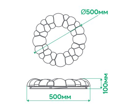 Зображення 2 LED світильник Ardero AL6045ARD 72W Aster метал