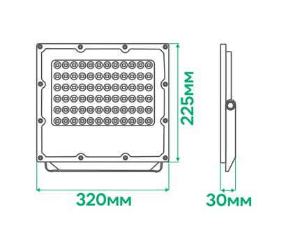 Изображение 2 Светодиодный прожектор Ardero LL-3150ARD Pro 150Вт 6500K IP65 Grey
