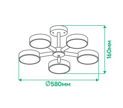 Зображення 3 LED світильник Ardero AL6195ARD Scandy 65Вт 3000-6500К IP20