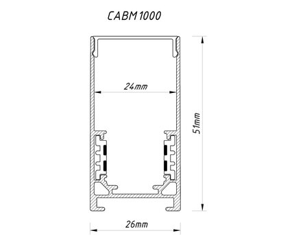 Зображення 2 Шинопровід Feron CABM1000 1м Black