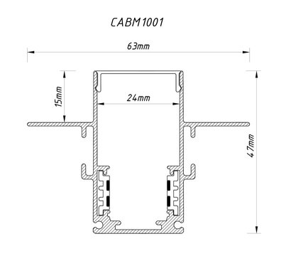 Изображение 2 Шинопровід Feron CABM1001 1м Black