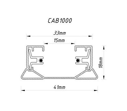 Зображення 2 Шинопровід Feron CAB1000 1м White