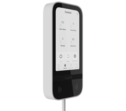 Изображение 3 Клавиатура Ajax KeyPad TouchScreen Fibra White, Цвет: белый