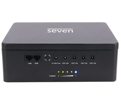 Зображення 3 ДБЖ для камер Seven UPS-7960 Black, Колір корпусу: чорний