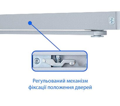 Изображение 3 Доводчик Seven DC-7747 Silver до 900 мм, Цвет корпуса: серебристый