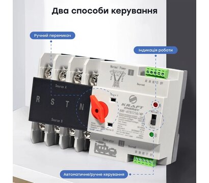 Изображение 9 Блок ввод резерва Kraft Energy KRF-ATS125A/4p (51-00106)