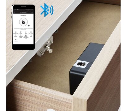 Изображение 7 Автономный замок Seven Lock SL-7733B Bluetooth White для шкафчиков, Цвет корпуса: белый
