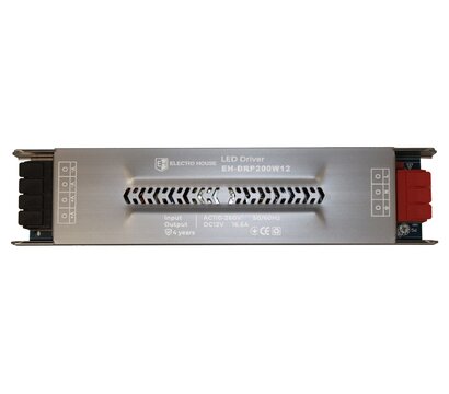 Изображение 2 Блок питания ElectroHouse EH-DRP200W12 на 12V DC, Ток (А): 16.6 А