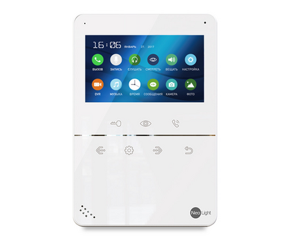 Зображення 3 Домофонний комплект NeoLight Tetta+ Kit Silver сенсорні кнопки, Колір (домофон + панель): білий + срібний