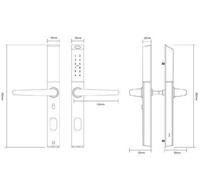 Изображение 6 Автономный замок Seven Lock SL-7763BF White для офисов/дома