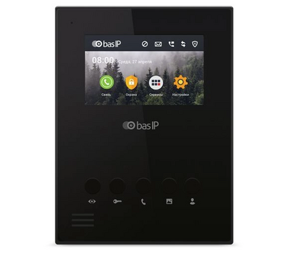 Зображення 2 Цифровий відеодомофон BAS-IP AU-04LAF Black, Колір корпусу: чорний
