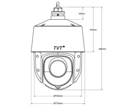 Изображение 4 IP Видеокамера TVT TD-8483IS3N (PE/25M/AR15)