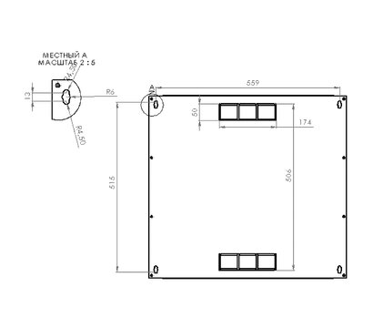 Изображение 6 Коммуникационный шкаф CMS 12U, UA-MGSW1L125B