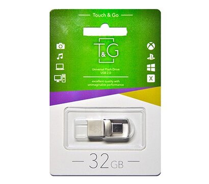 Зображення 2 USB флешка T&G 104 Metal Series Silver 32GB USB 3.0 - TG104TC-32G3