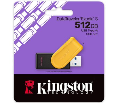 Изображение 3 Накопитель USB Kingston DataTraveler Exodia S Black/Yellow 512GB USB 3.2 - DTXS/512GB