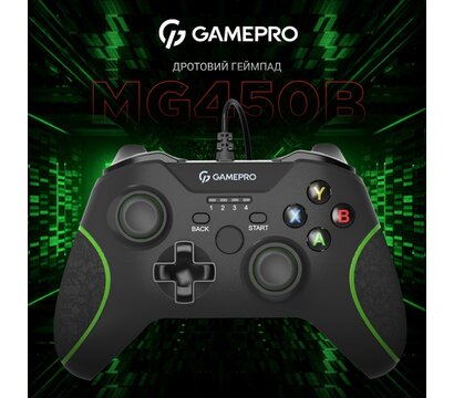 Зображення 6 Геймпад GamePro MG450B Black/Green