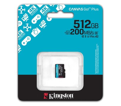 Зображення 3 Карта пам`яті Kingston Canvas Go! Plus microSDXC 512GB UHS-I/U3 Class 10 - SDCG4/512GBSP