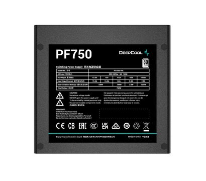 Изображение 2 Блок питания DeepCool PF750 750W - R-PF750D-HA0B-EU