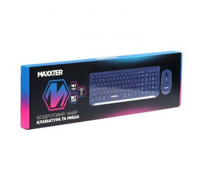 Зображення 5 Комплект мишка + клавіатура Maxxter KMS-WCM-01BL-UA Dark Blue