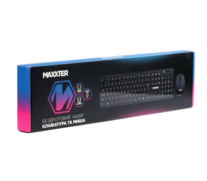 Зображення 5 Комплект мишка + клавіатура Maxxter KMS-WCM-02B-UA Black