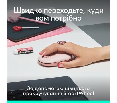Зображення 6 Комплект мишка + клавіатура Logitech Pop Icon Combo Rose — 920-013142