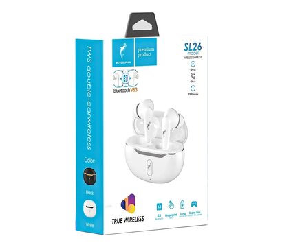 Зображення 2 Bluetooth гарнітура SkyDolphin TWS SL26 White - SDBTE-000189