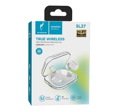 Зображення 2 Bluetooth гарнітура SkyDolphin TWS SL27 White - SDBTE-000191