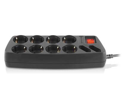 Зображення 3 REAL-EL RS-10 Protect 3м Black 10 розеток