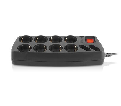 Изображение 4 REAL-EL RS-10 Protect 1.8м Black 10 розеток