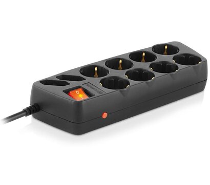 Изображение 4 REAL-EL RS-10 Protect 5м Black 10 розеток