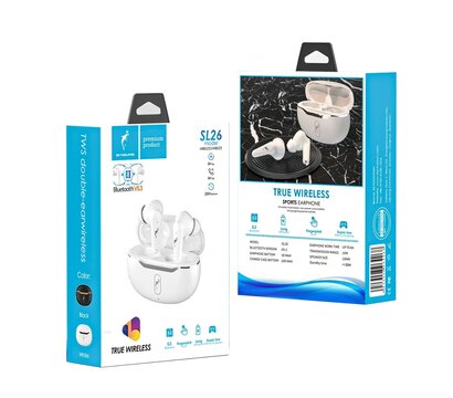 Зображення 4 Bluetooth гарнітура SkyDolphin TWS SL26 White - SDBTE-000189