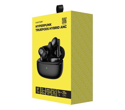Изображение 5 Bluetooth гарнитура Hator Hyреrpunk Truepods Hybrid ANC Black — HTA431