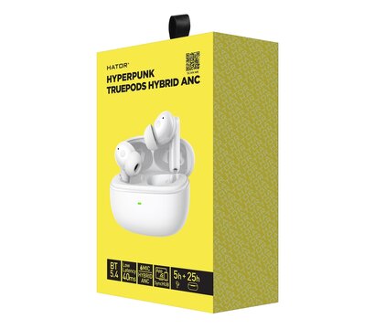 Изображение 5 Bluetooth гарнитура Hator Hyреrpunk Truepods Hybrid ANC White — HTA432