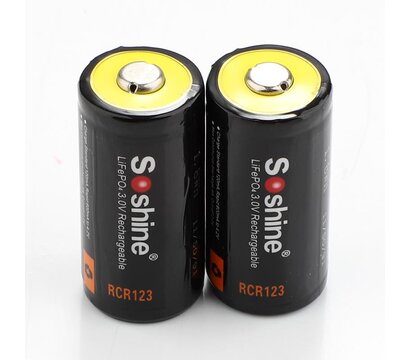 Зображення 2 Акумулятор Soshine CR123A/16340 LiFePO4 600mAh 1шт