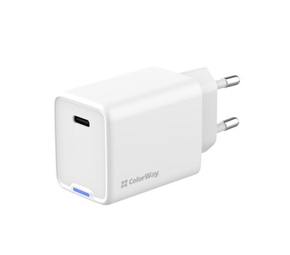 Изображение 2 Зарядное устройство ColorWay GaN Mini 45W PD Port PPS USB-C White — CW-CHS057PD-WT