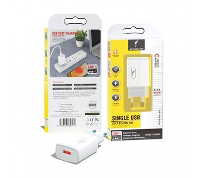 Зображення 2 Зарядний пристрій SkyDolphin SC06 (1USBx2.4A) White — SDMZP-000177