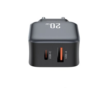 Зображення 2 Зарядний пристрій XO L154 (1USB-С, 1USB, 3А) PD, QC 3.0 Black