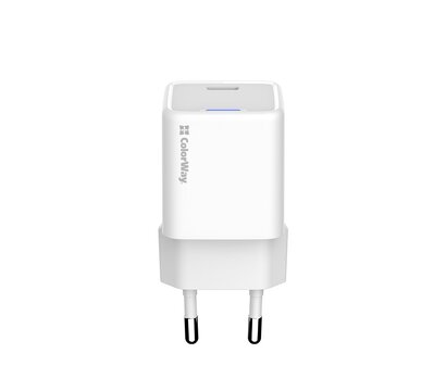 Зображення 3 Зарядний пристрій ColorWay GaN Mini 25W PD Port PPS USB-C White — CW-CHS052PD-WT