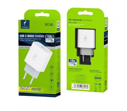 Изображение 3 Зарядное устройство SkyDolphin SC38T (1USBx2.4A) White — SDMZP-000181