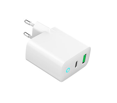 Изображение 3 Зарядное устройство Gembird TA-UC-PDQC20L-W-01 (1USBх3A 18W + 1USB-Cх3A 20W) White