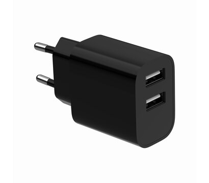 Зображення 3 Зарядний пристрій Gembird TA-UC-2A12-01-BK (2USBх2.4A 12W) Black