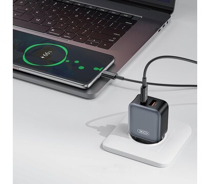 Зображення 4 Зарядний пристрій XO L154 (1USB-С, 1USB, 3А) PD, QC 3.0 Black