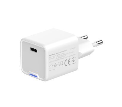 Зображення 5 Зарядний пристрій ColorWay GaN Mini 25W PD Port PPS USB-C White — CW-CHS052PD-WT