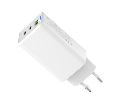 Изображение 6 Зарядное устройство ColorWay GaN Mini 65W PD Port PPS USB (USB-2C1A) White — CW-CHS058PD-WT
