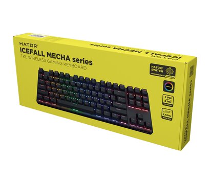 Зображення 6 Клавіатура Hator Icefall Mecha TKL Wireless Rainbow Black — HTK287UA
