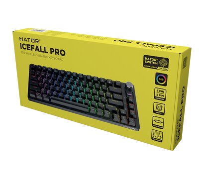 Зображення 6 Клавіатура Hator Icefall PRO Wireless, TFT display Black — HTK450UA