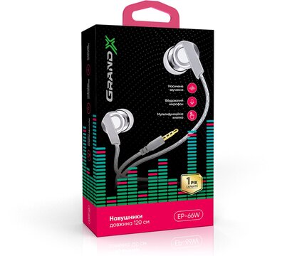 Изображение 2 Наушники Grand-X EP-66W White