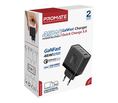 Зображення 2 Зарядний пристрій Promate PowerPort 45W Black