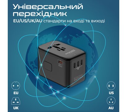 Изображение 2 Зарядное устройство Promate TripMate-GaN100 100W Black
