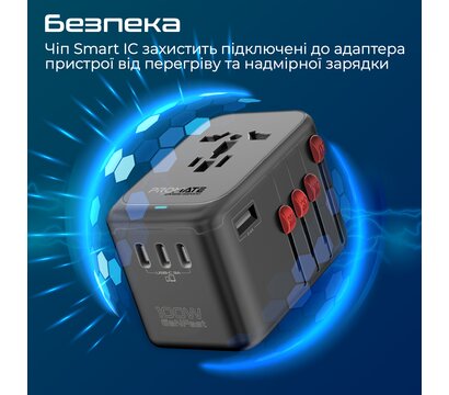 Изображение 4 Зарядное устройство Promate TripMate-GaN100 100W Black
